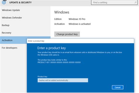 Windows 10 key activation cmd